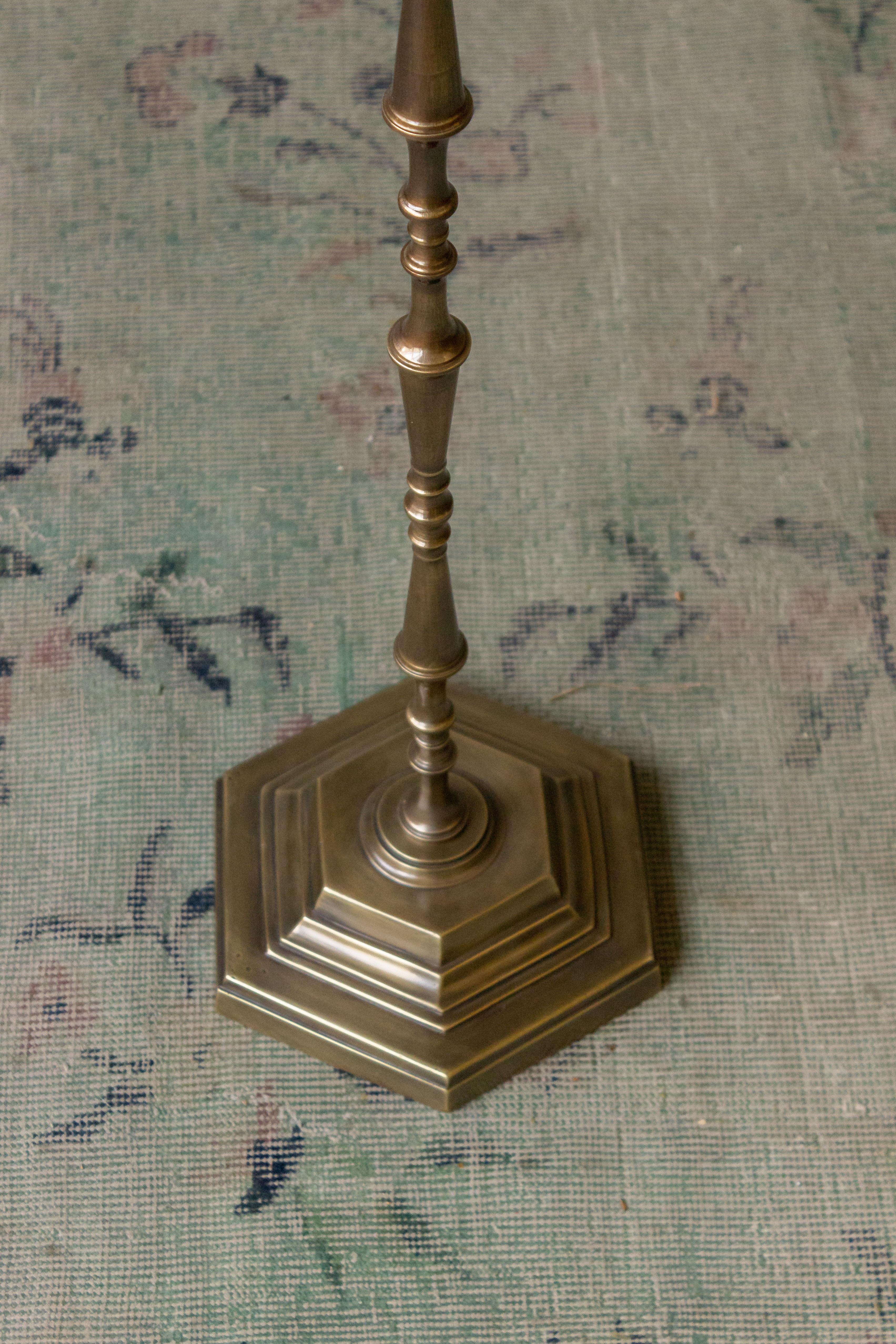 1920s French Bronze Plated Floor Lamp (Frühes 20. Jahrhundert)