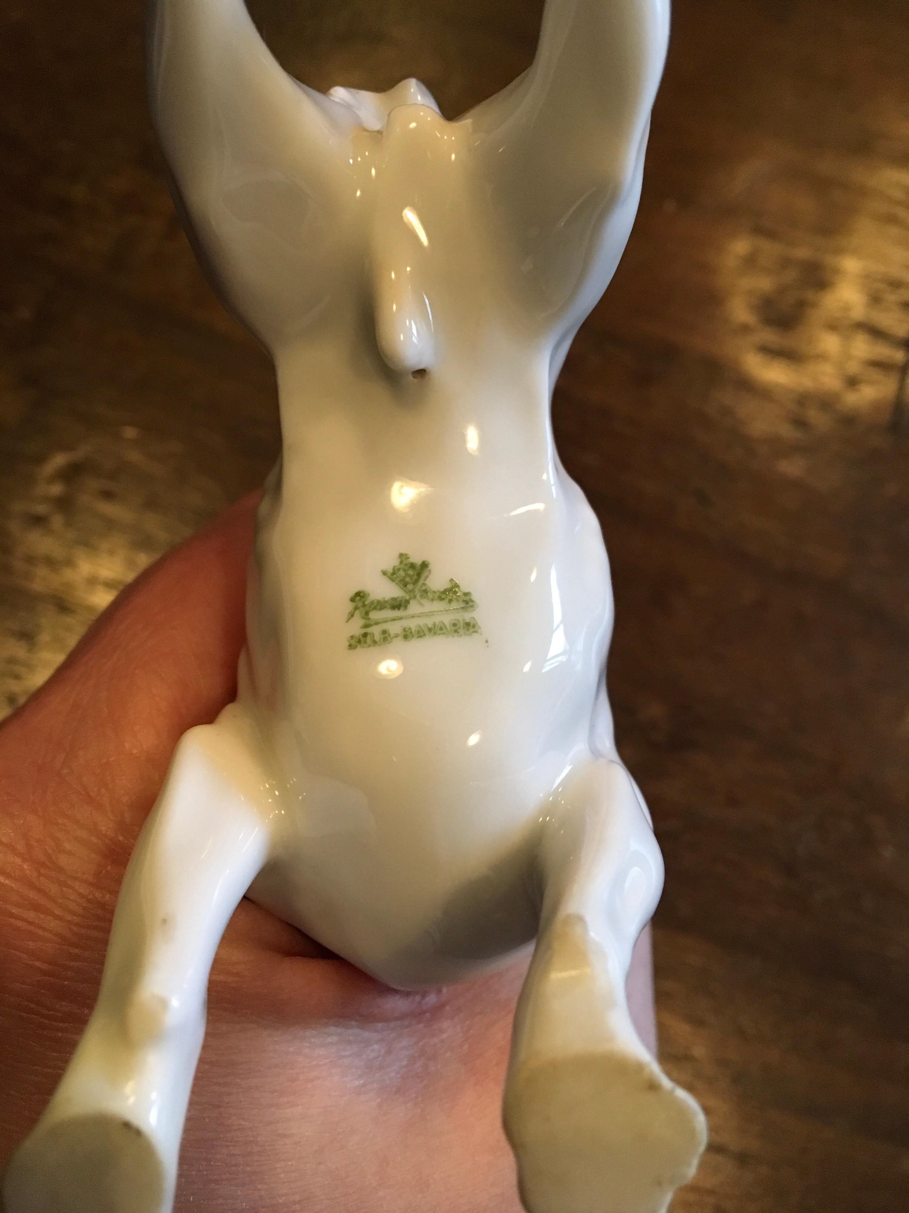 20th Century 1920s French Bulldog Figurine by Rosenthal Selb Bavaria Germany, Art Deco For Sale