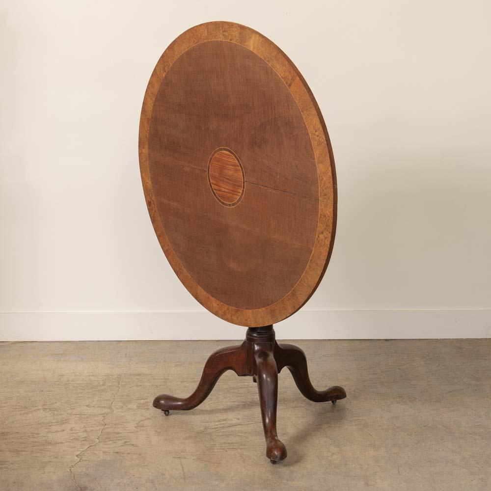 1920s French Burl Wood Folding Table For Sale 5