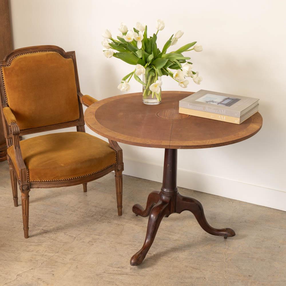 1920s French Burl Wood Folding Table In Good Condition For Sale In Los Angeles, CA