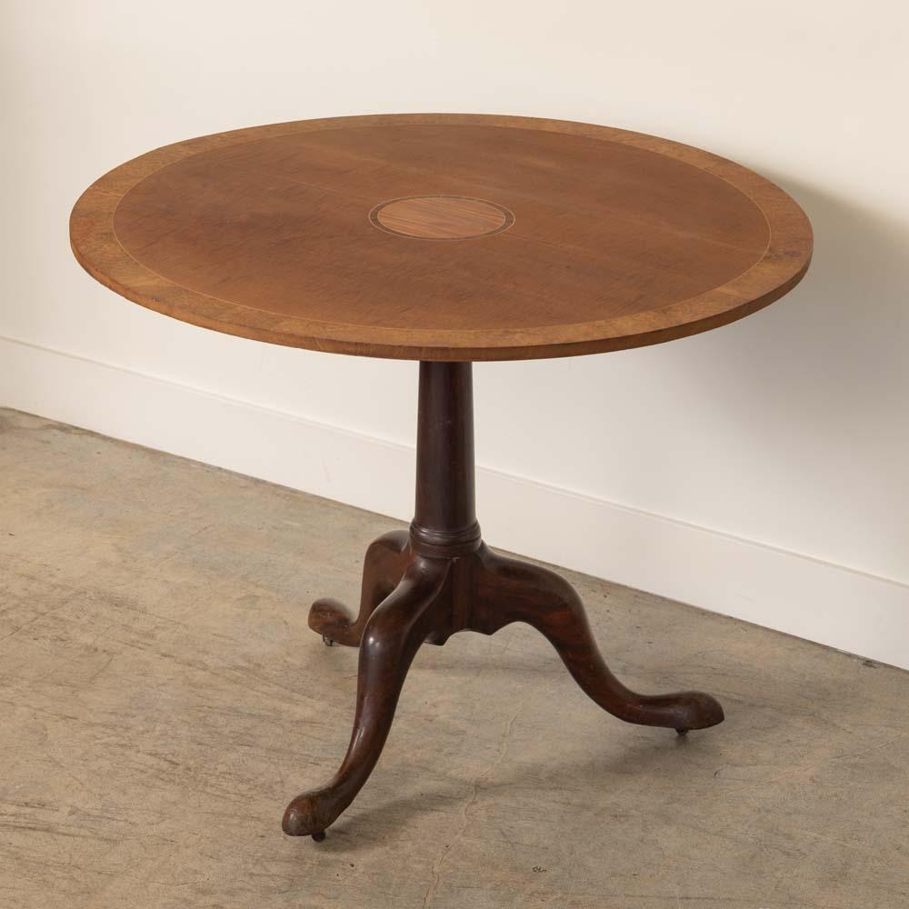 1920s French Burl Wood Folding Table For Sale 2