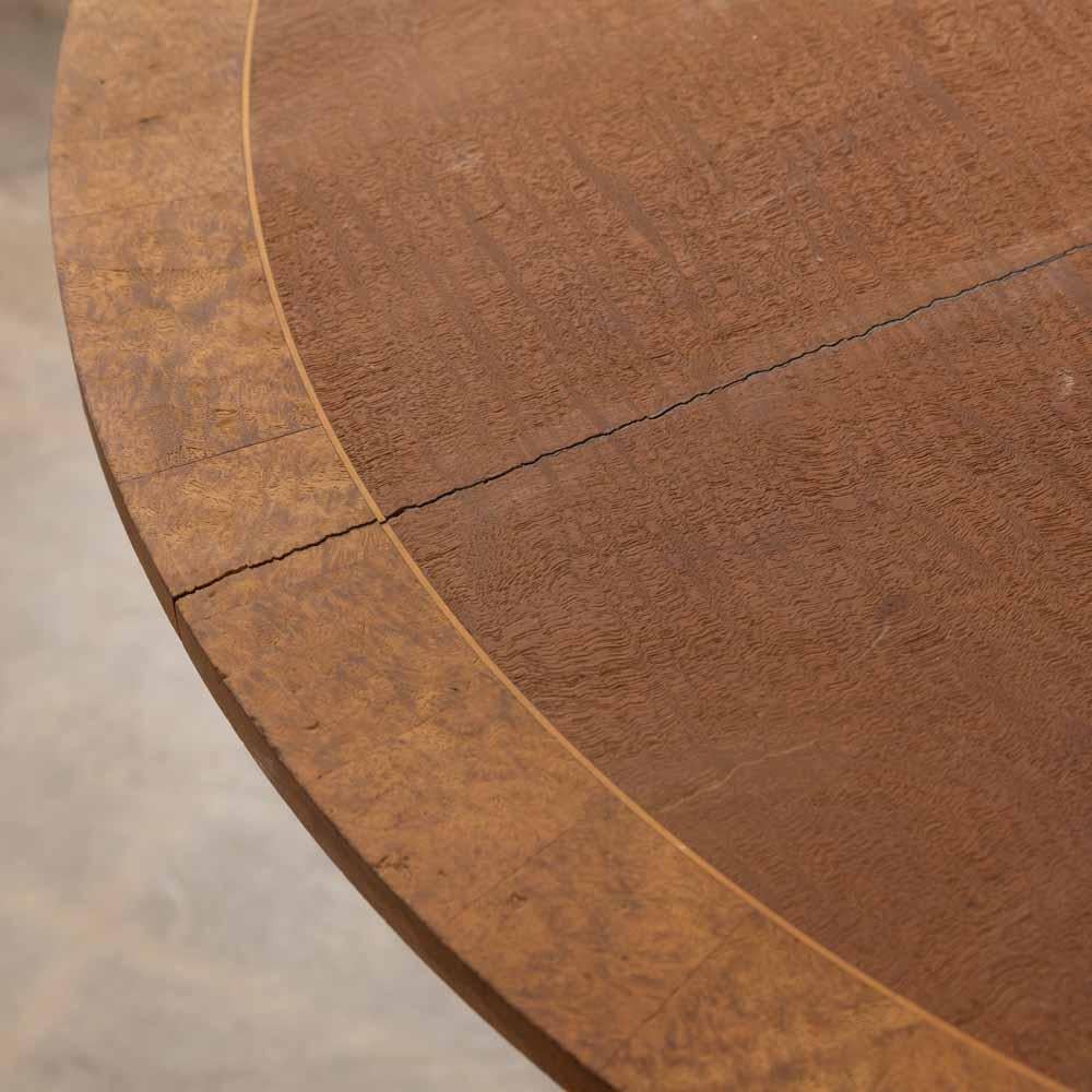 1920s French Burl Wood Folding Table For Sale 4