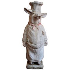 Plaster Pig French Charcuterie Restaurant Four Foot Advertising Display 1920s