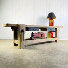 1920s French Carpenter's Workbench
