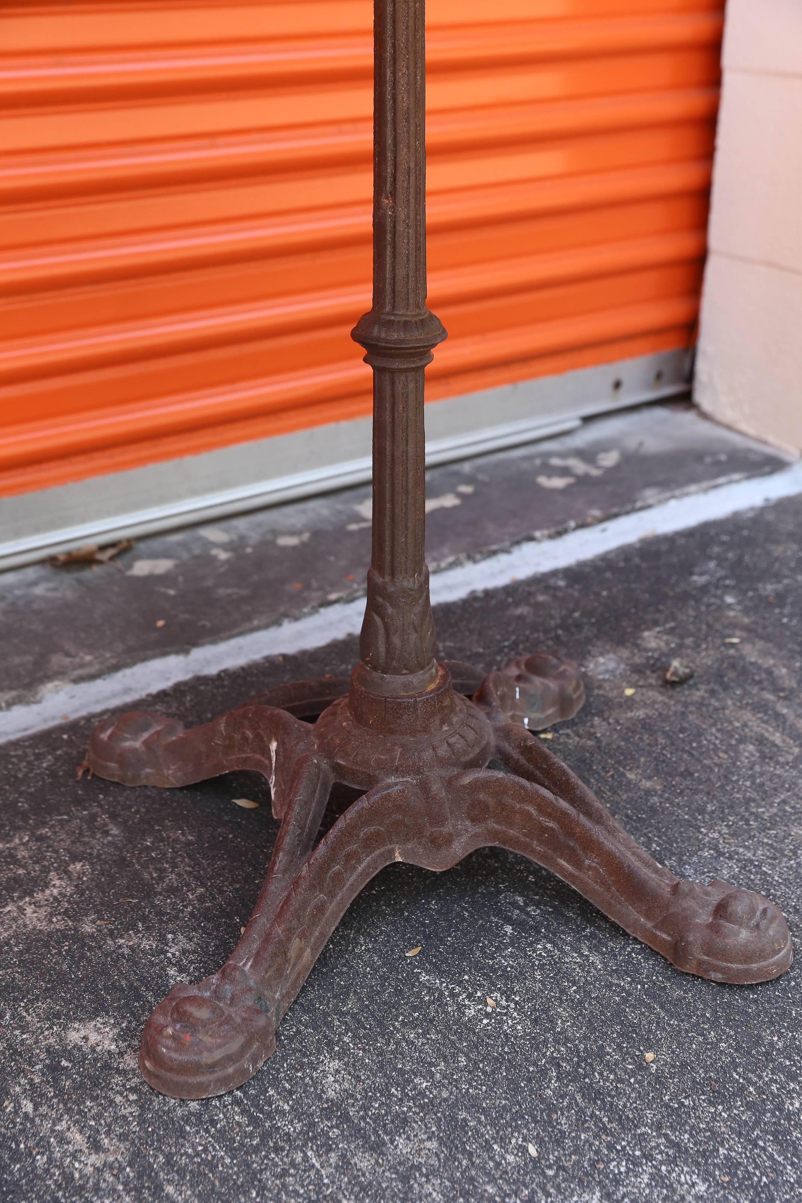 1920s French Cast Iron and Zinc Round Bistro Table - Two Available 4