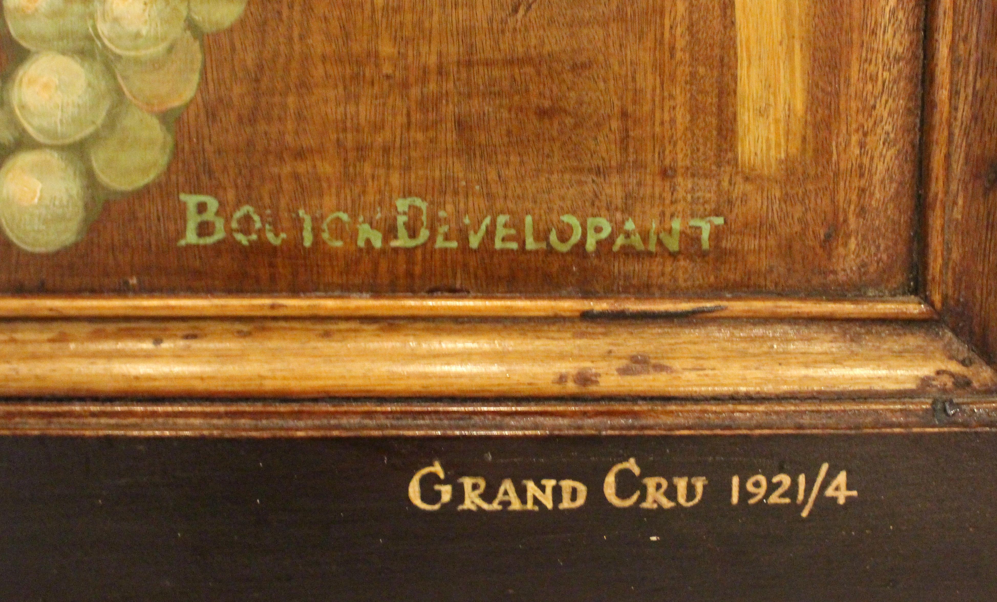 1920s French Chateau Haut-Brion Sémillon Promotional Sign In Good Condition For Sale In Chapel Hill, NC