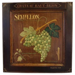 1920er Jahre Französisch Chateau Haut-Brion Sémillon Werbeschild