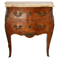 1920s French Chest of Drawers with Marble Top