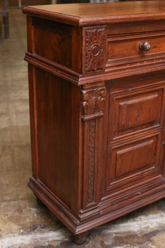 1920s French Colonial Solid Teak Wood Superbly Carved Vanity from a Mansion