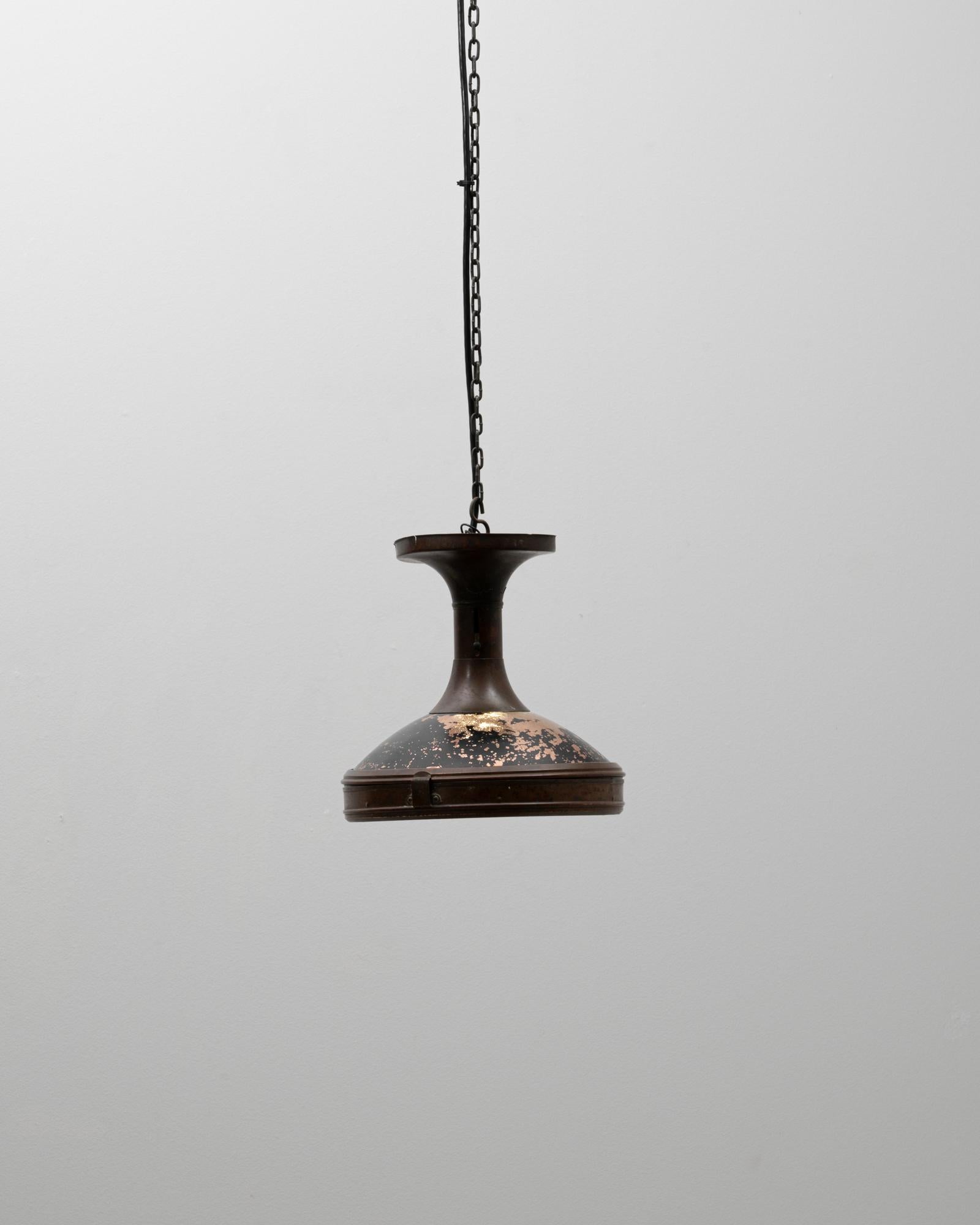 Lámpara colgante industrial francesa de cobre de los años 20 en venta 5