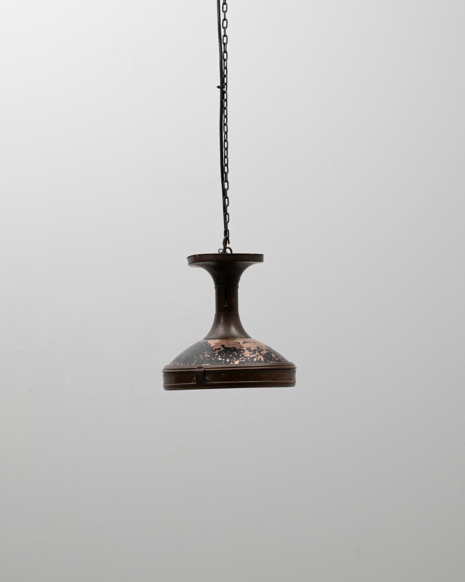 Lámpara colgante industrial francesa de cobre de los años 20 en venta 6