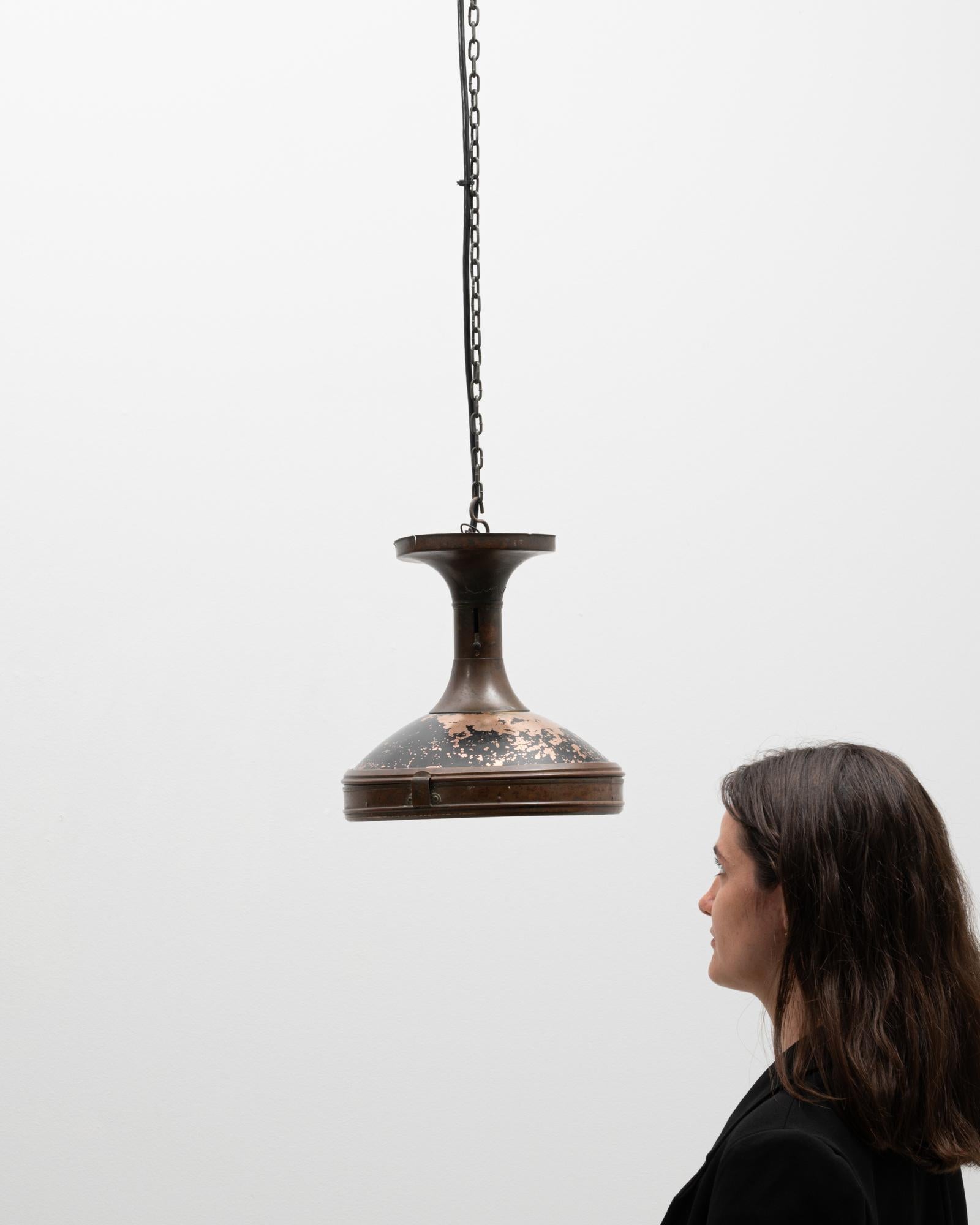 Lámpara colgante industrial francesa de cobre de los años 20 en venta 7