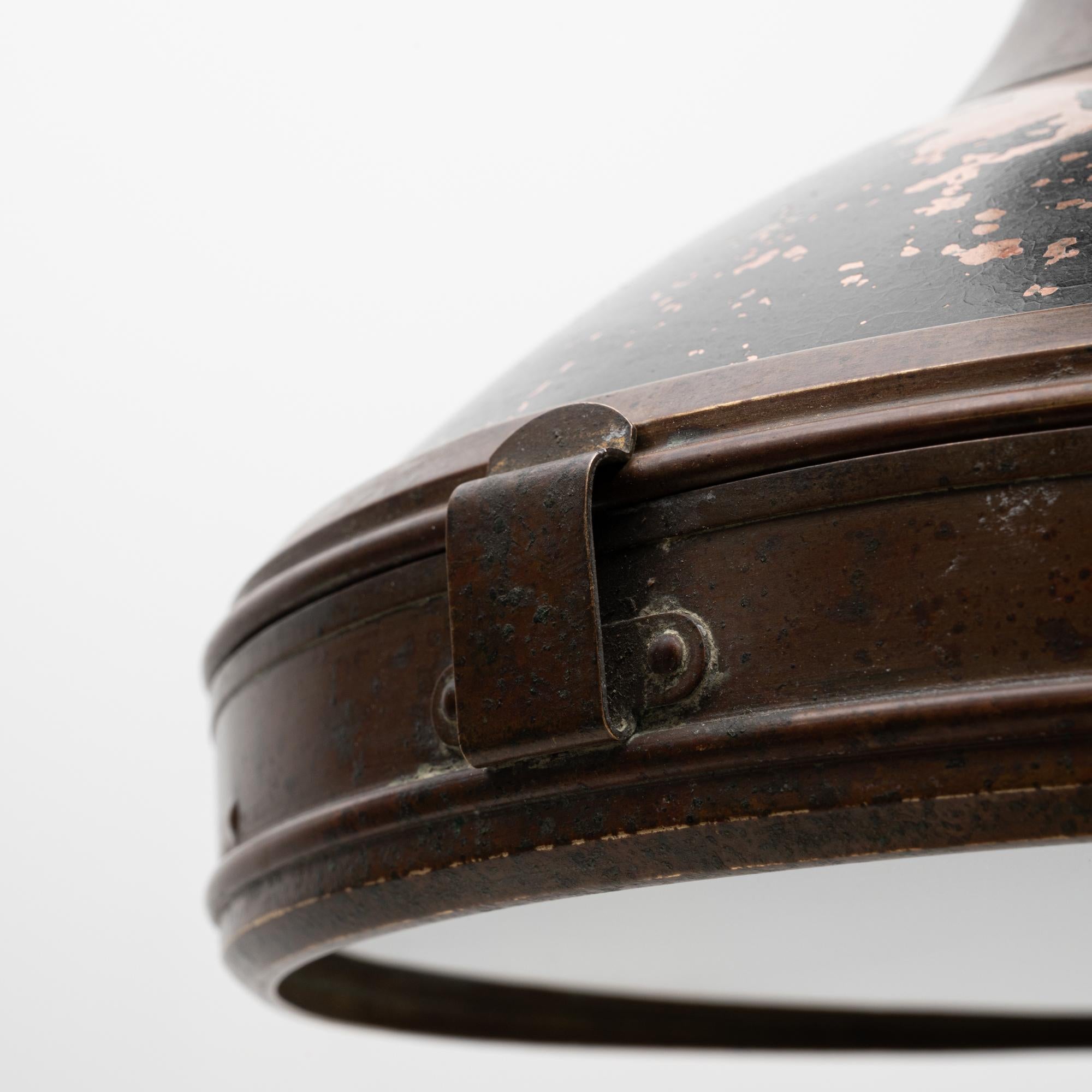 Lámpara colgante industrial francesa de cobre de los años 20 en venta 9