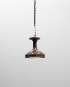 1920s French Copper Industrial Pendant Lamp