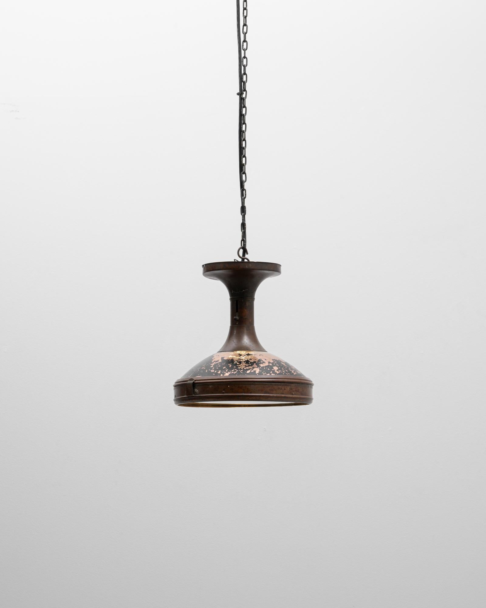 Lámpara colgante industrial francesa de cobre de los años 20 Francés en venta