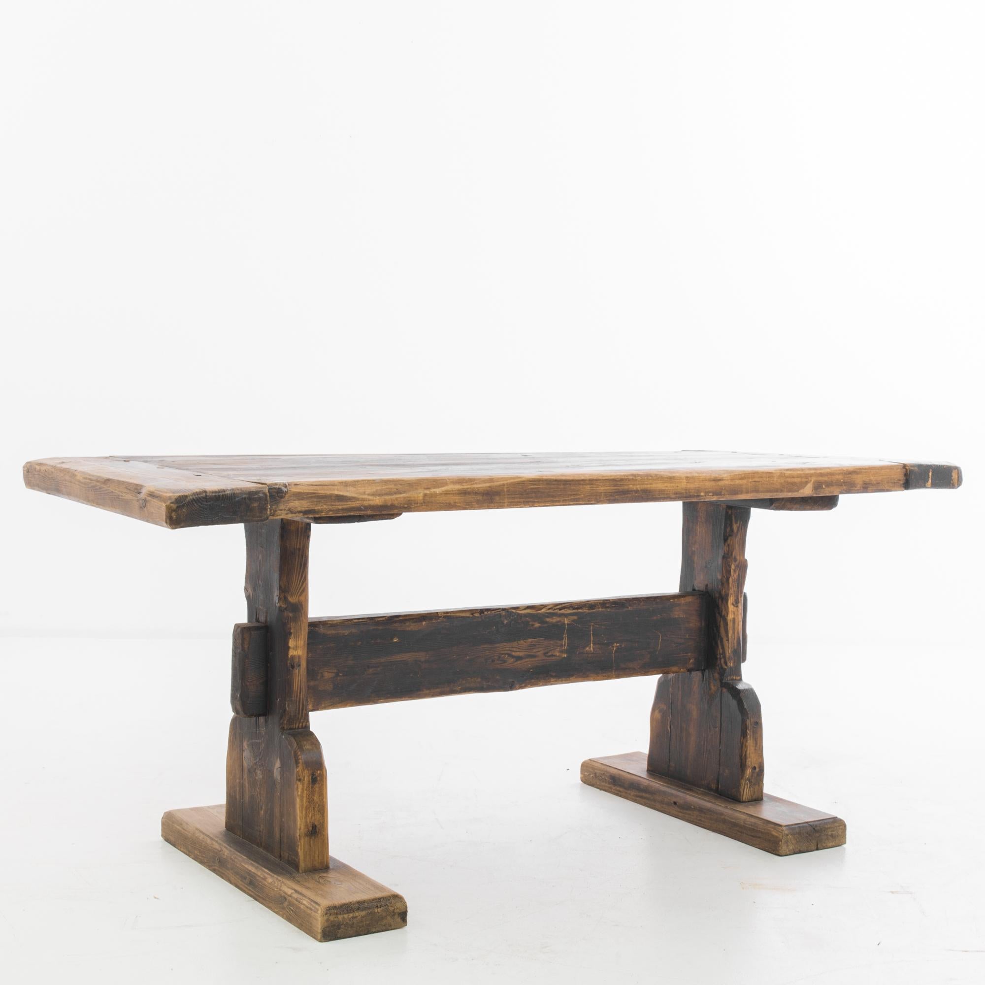 Rustic 1920s French Country Wooden Table
