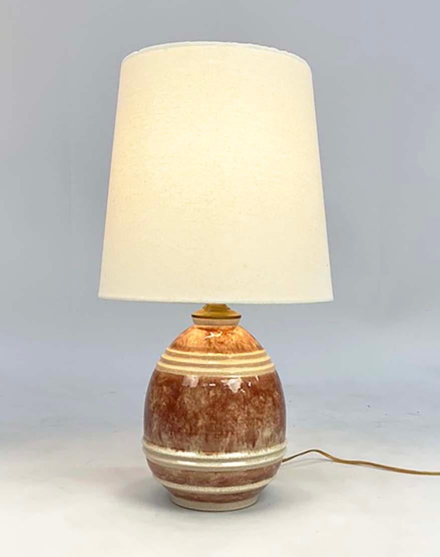 Lampe française Marcel Guillard des années 1920 à glaçure craquelée pour Etling Paris en vente 4