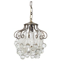 1920s French Crystal Chandelier with Cascading Effects and Scrolls, USA Wired