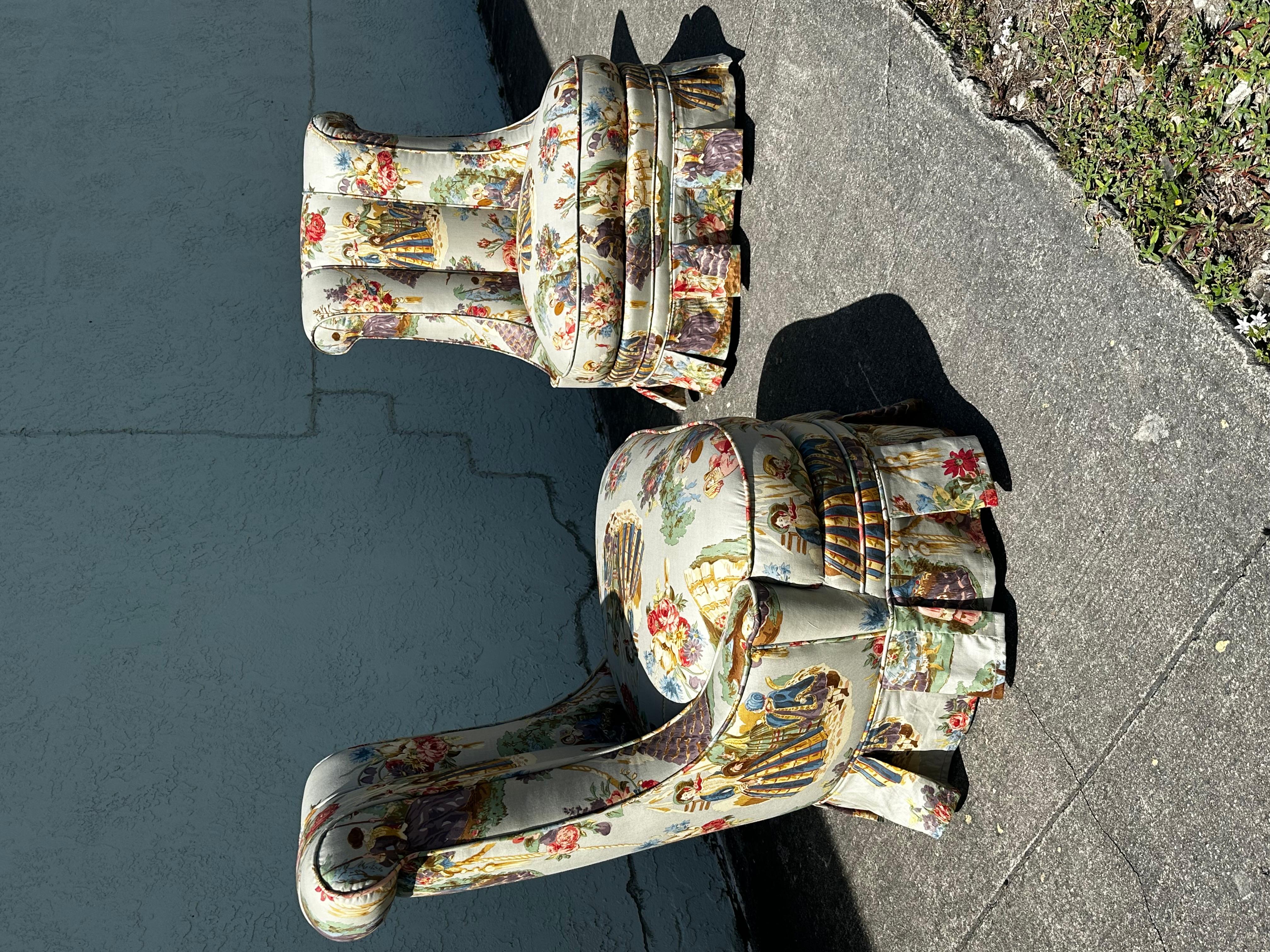 1920er Jahre Französisch geschwungene Slipper Stühle, Satz von 2 im Angebot 1