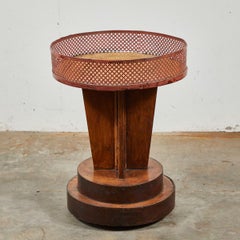 1920s French Deco Round Top Occasional Table or Plant Stand