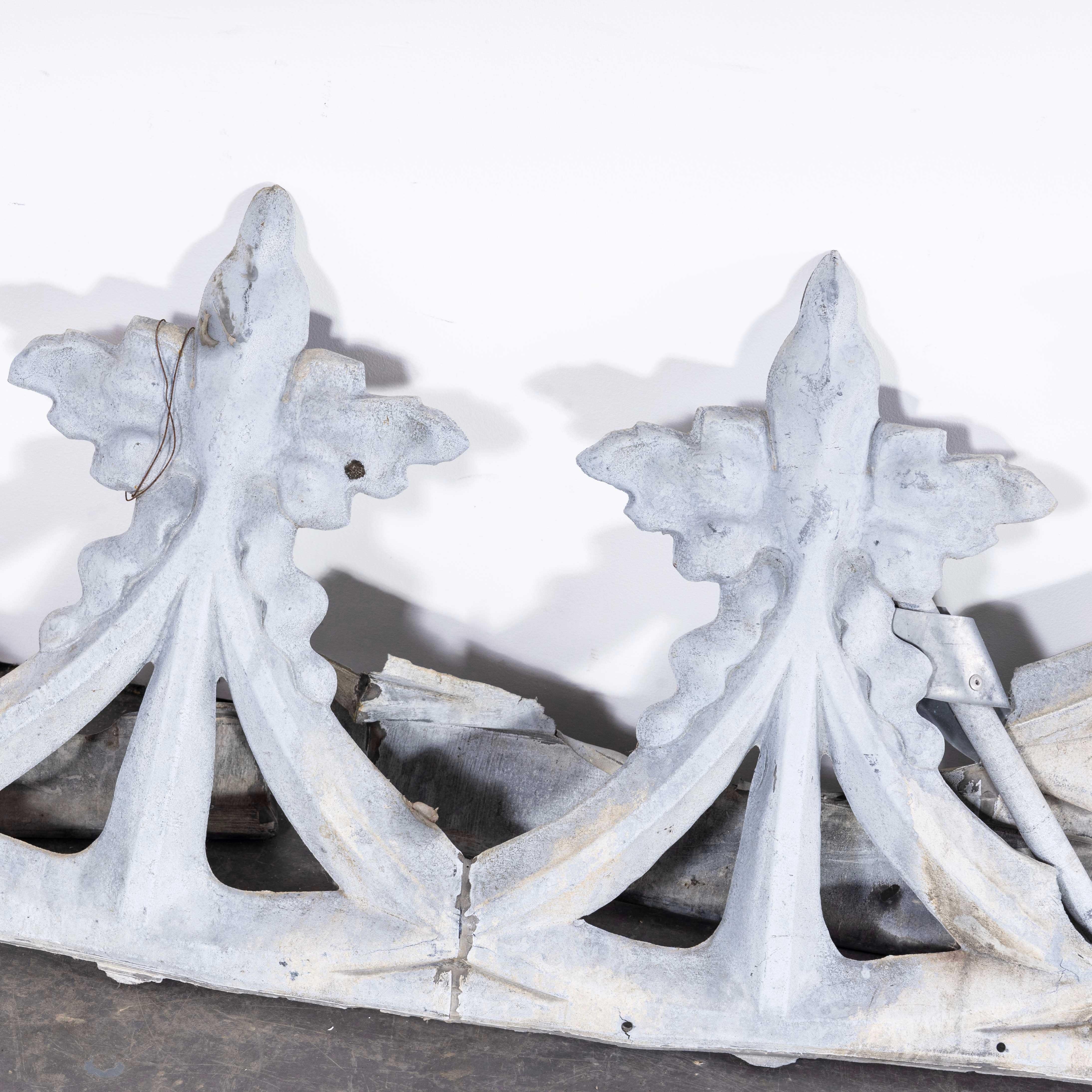 1920's French Decorative Zinc Roof Edging Panels - Set For Sale 6