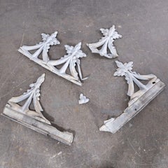 1920's French Decorative Zinc Roof Edging Panels - Set