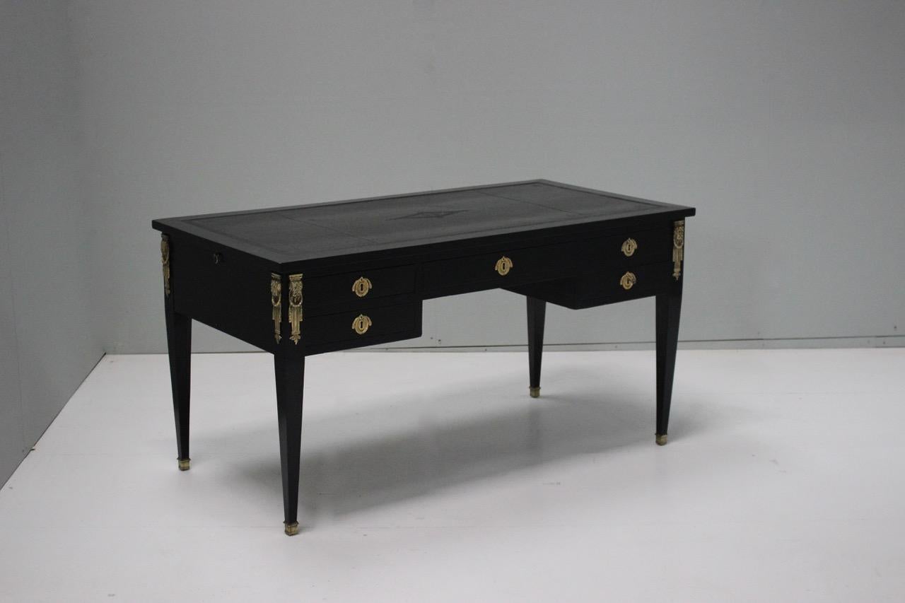 1920s French Ebonized Desk in the Louis XVI Taste 2