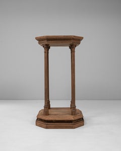 1920s French Gothic Revival Wooden Pedestal