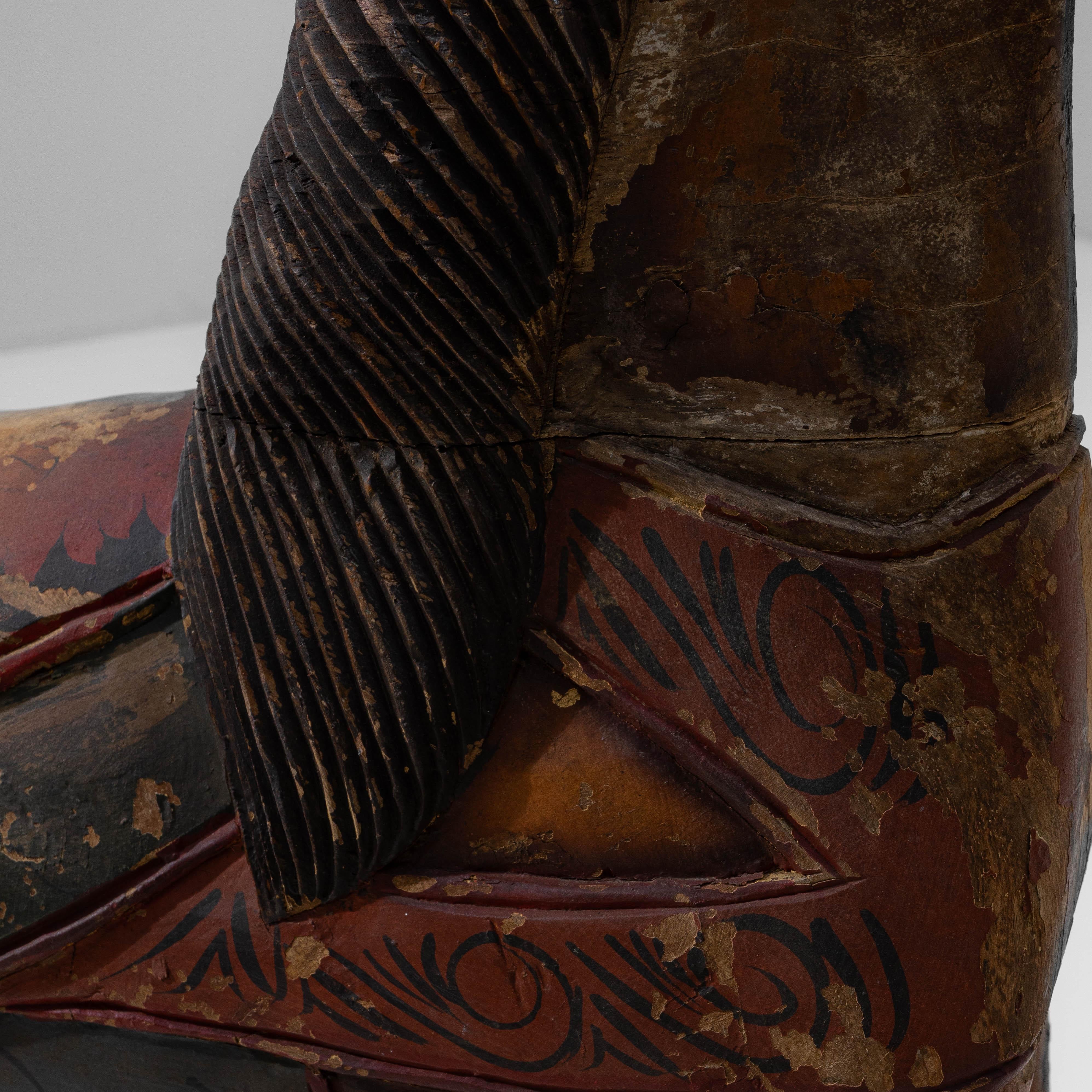 1920s French Hand-Carved Wooden Carousel Horse in vendita 6