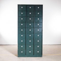 1920's French Industrial Metal Cabinet Dark Green - Twenty Seven Klappets