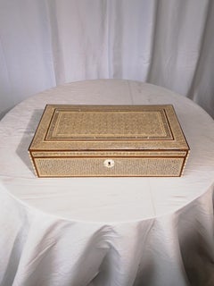 1920’s French Inlaid Anglo-Indian Style Jewelry Box