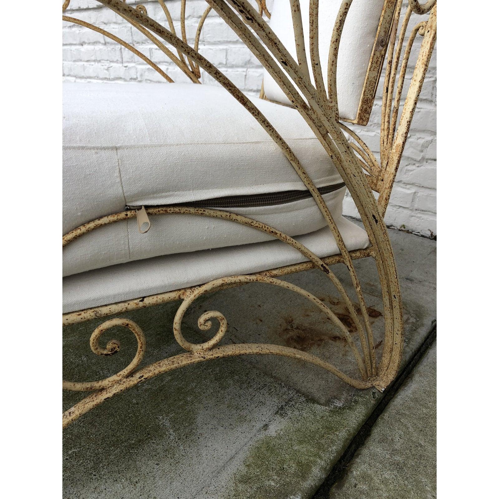 Early 20th Century 1920s French Iron Garden Chair For Sale