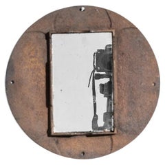 1920s French Iron Mirror