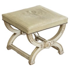 1920'S French Leather Stool