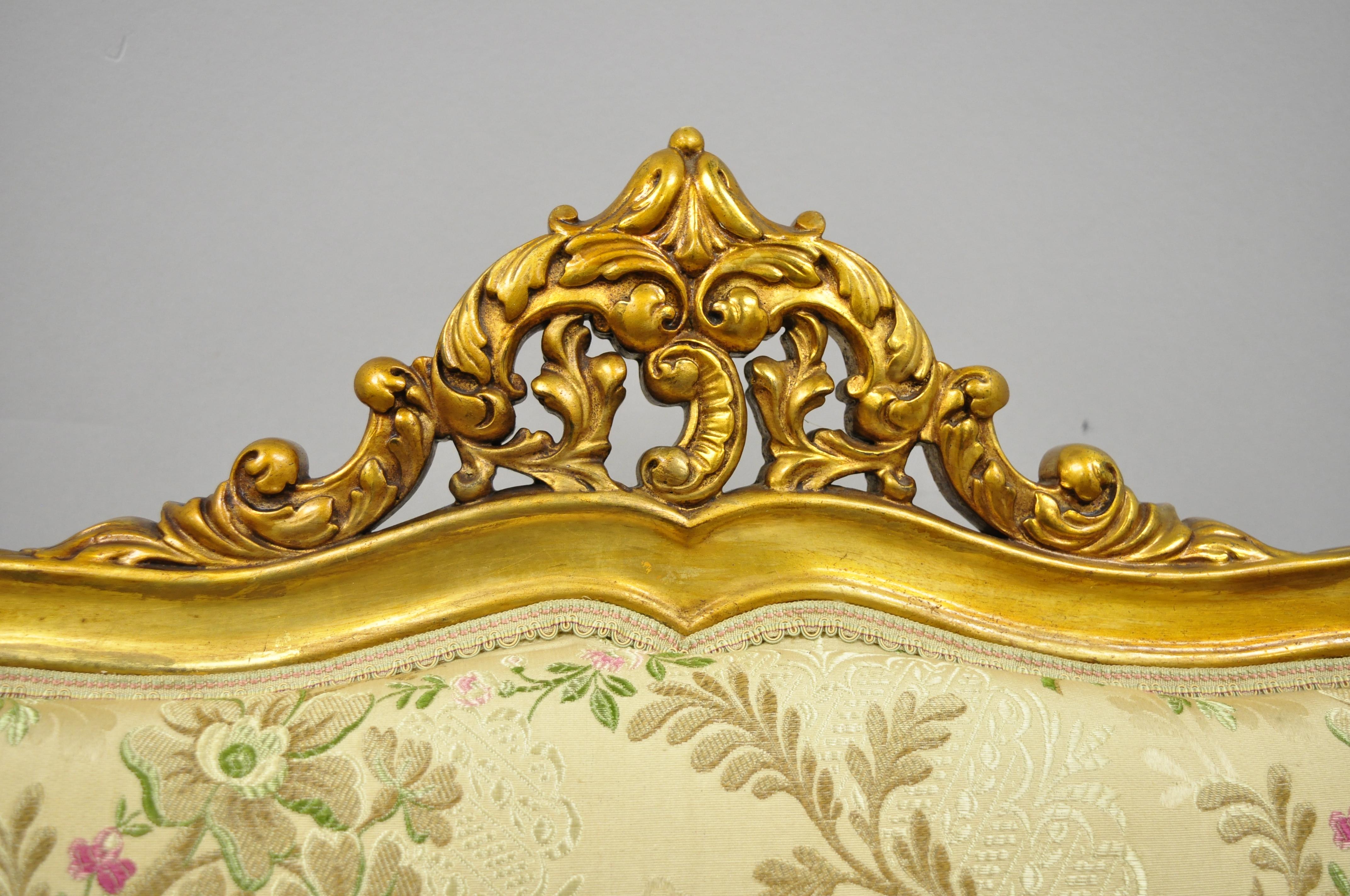 1920er Jahre Französischer Louis XV Rokoko-Sessel, vergoldeter Parlor-Sessel (Europäisch)