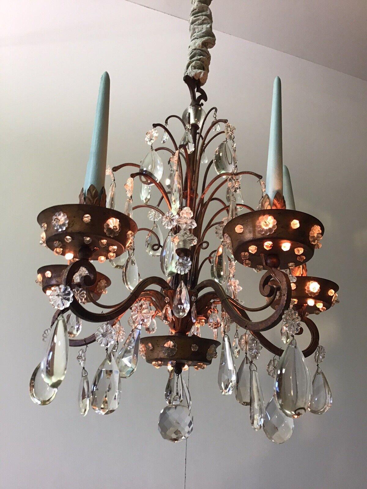 1920s French Louis XV Rococo style of the 18thc Chandelier attrib. Maison Bagues For Sale 5