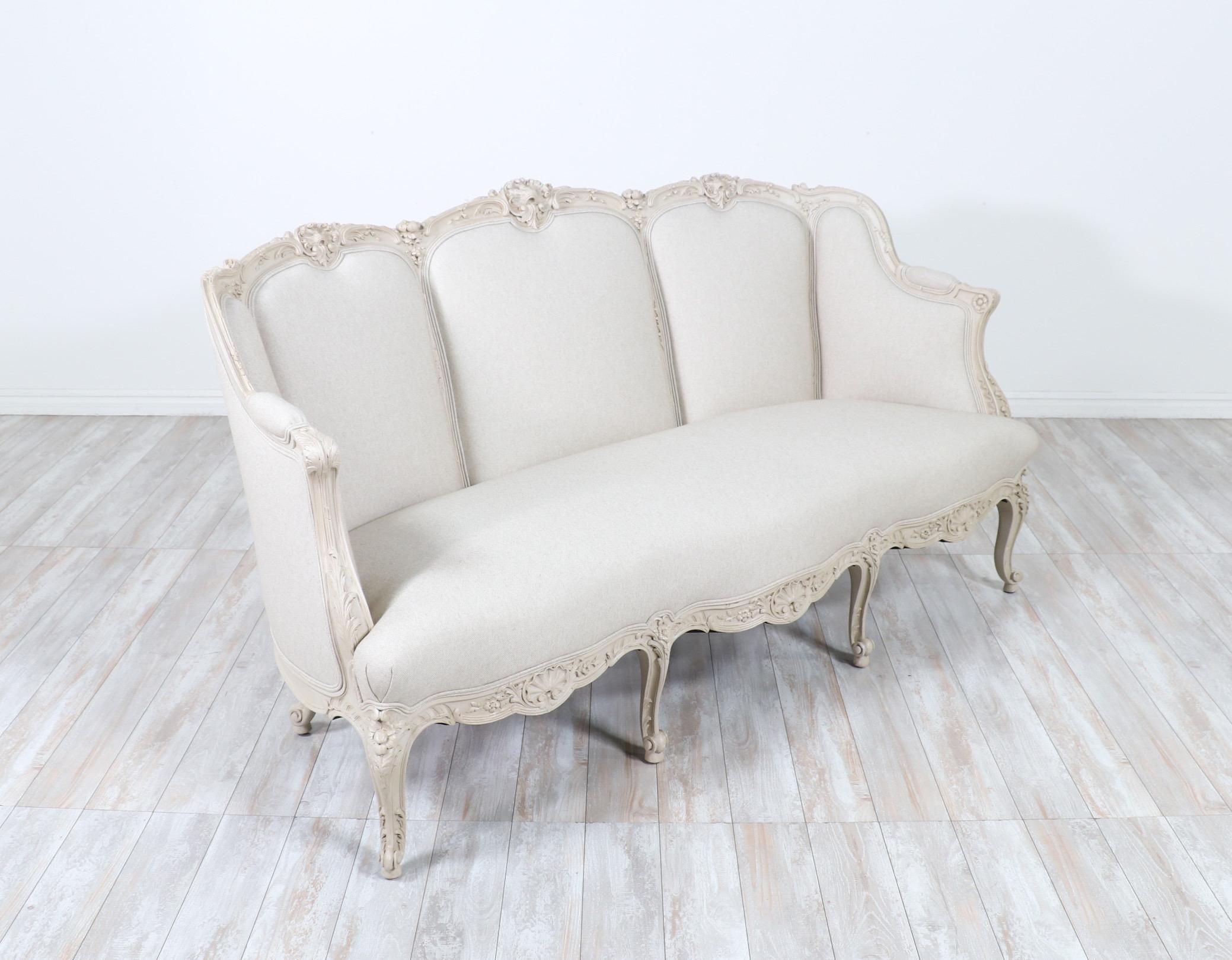 1920s French Louis XV-Style Settee In Good Condition In Los Angeles, CA