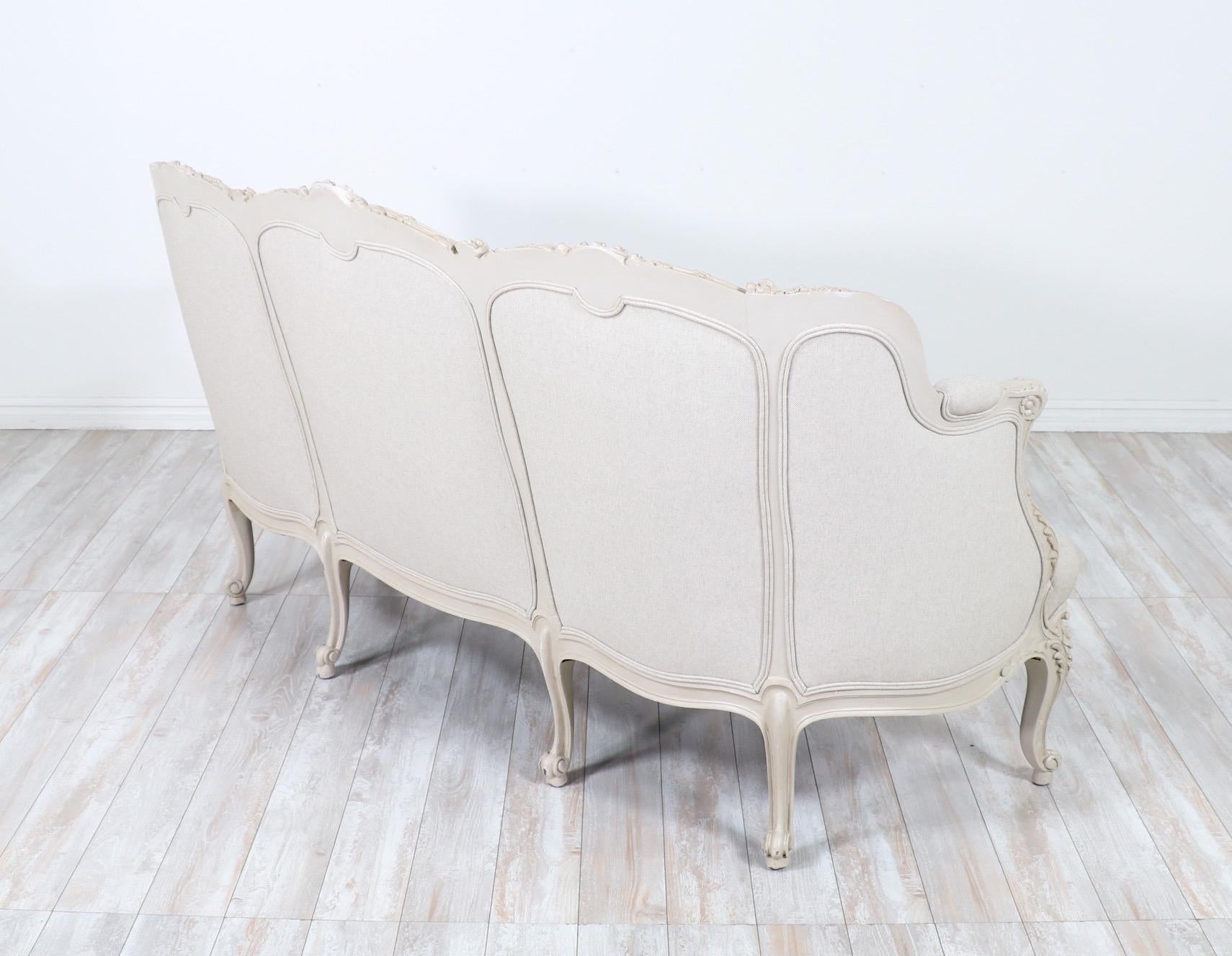 Early 20th Century 1920s French Louis XV-Style Settee