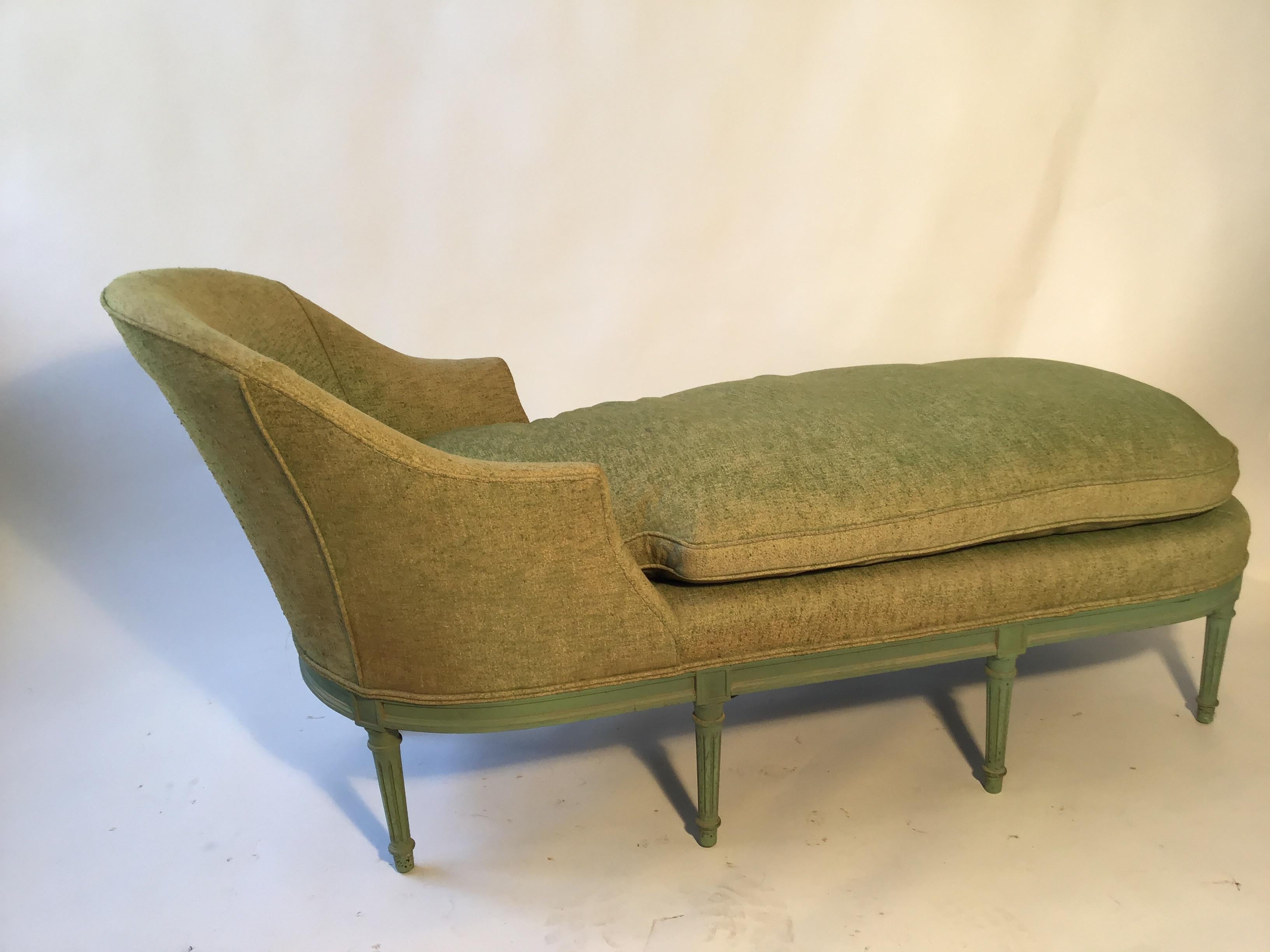 1920s French Louis XVI down chaise lounges. Needs reupholstering.