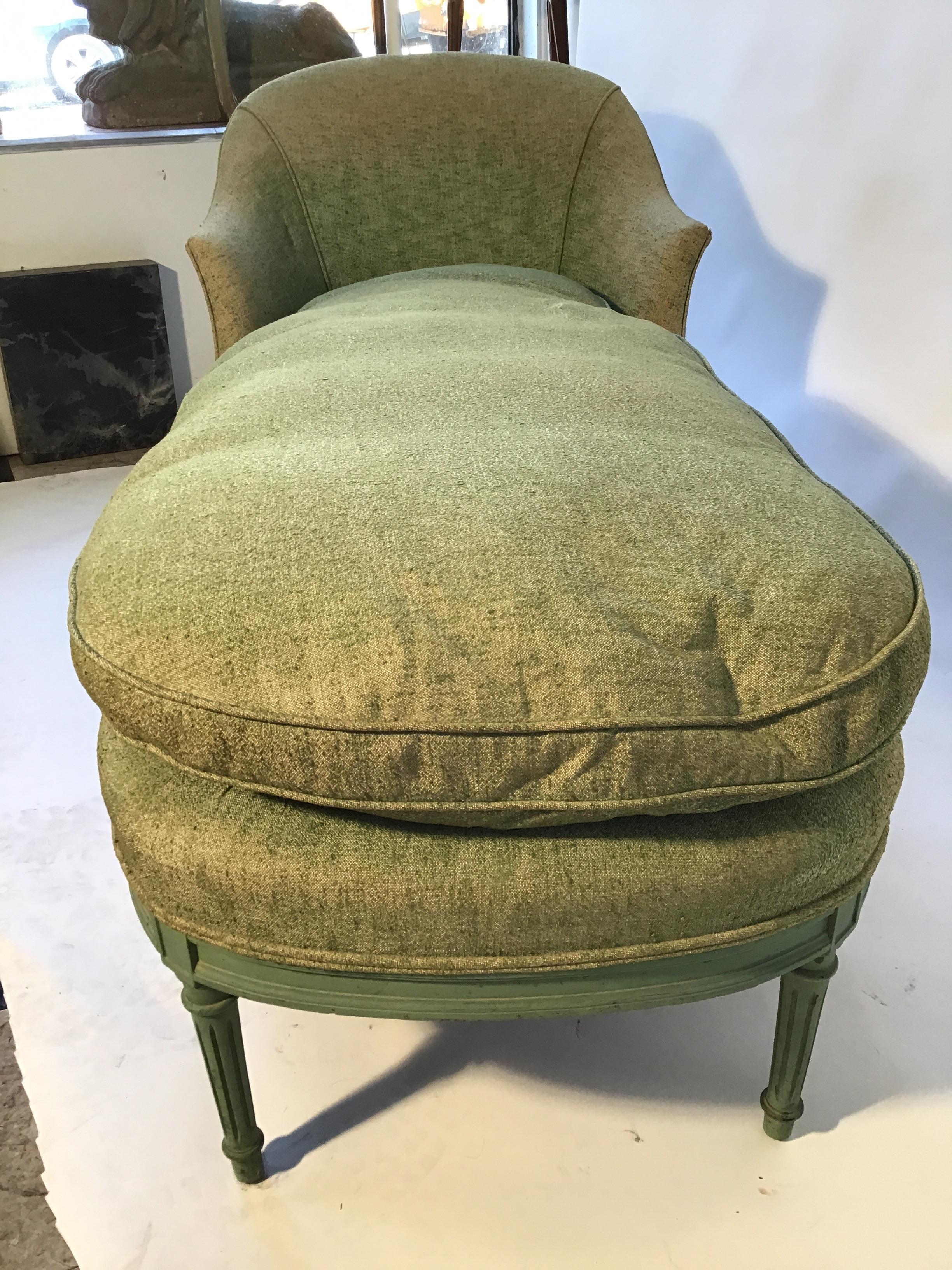 1920s French Louis XVI Down Chaise Lounge In Good Condition In Tarrytown, NY