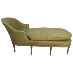 1920s French Louis XVI Down Chaise Lounge