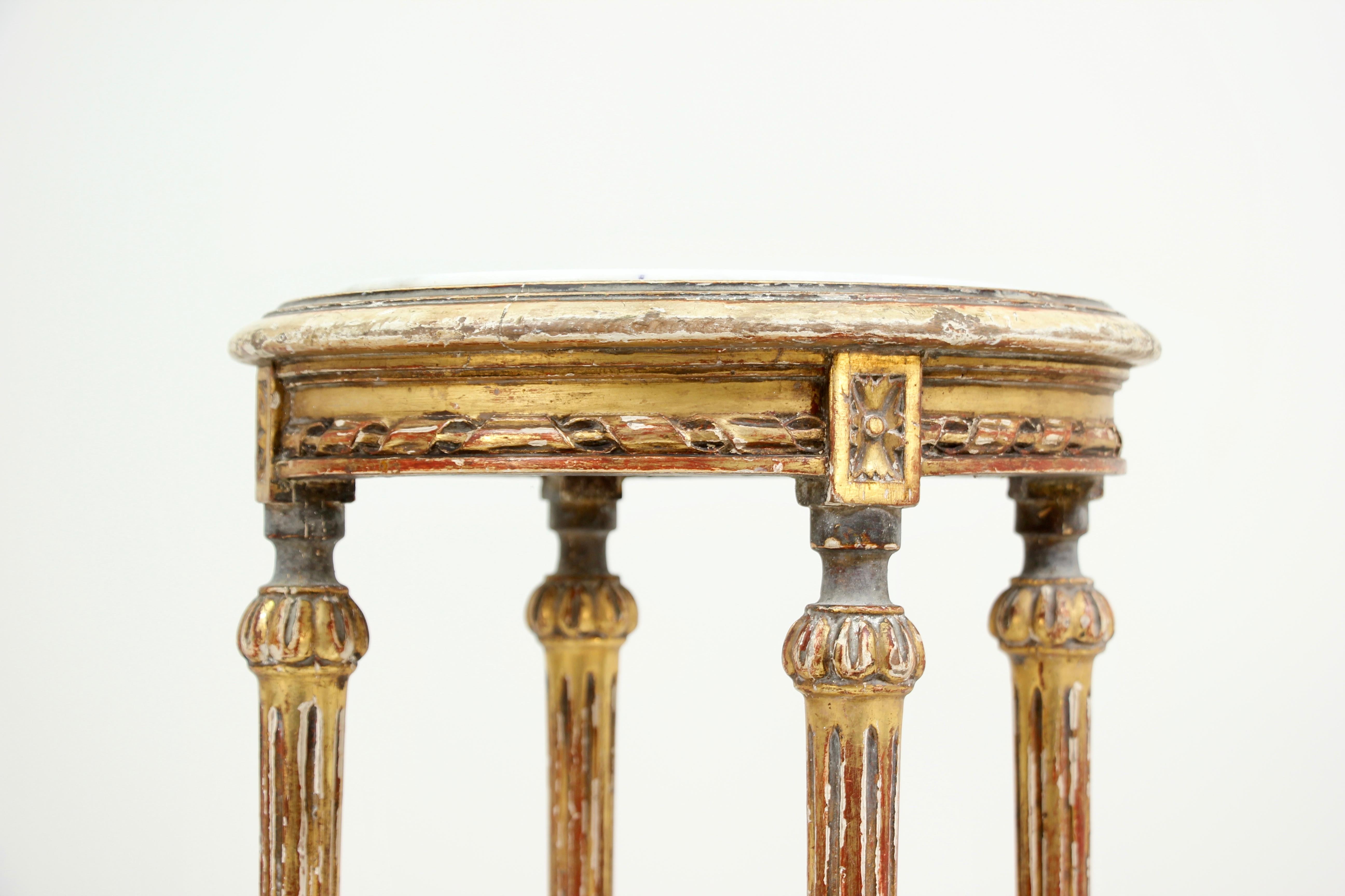 1920s French Louis XVI Giltwood Side Tables, a Pair In Good Condition In Los Angeles, CA