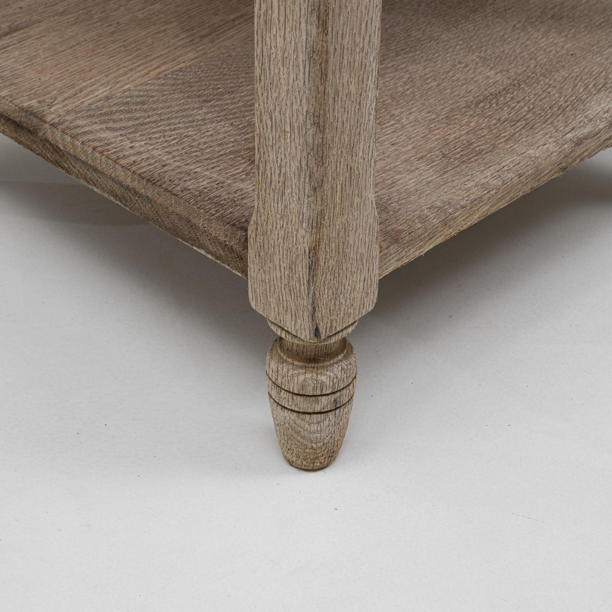 1920s French Louis XVI Oak Bedside Table With Marble Top in vendita 7