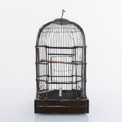 1920s French Metal Birdcage