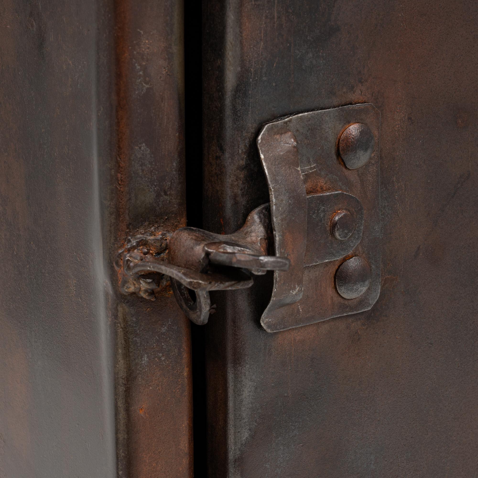 1920s French Metal Cabinet For Sale 7