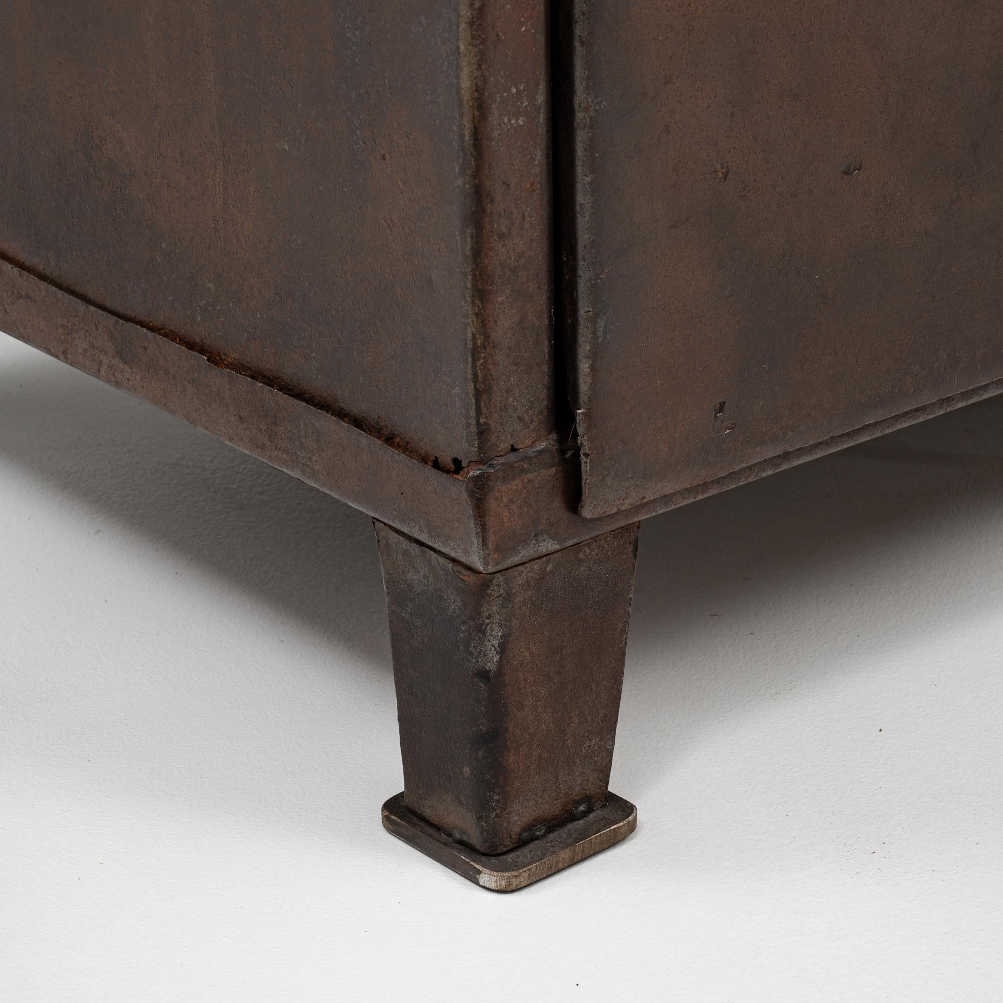 1920s French Metal Cabinet For Sale 8