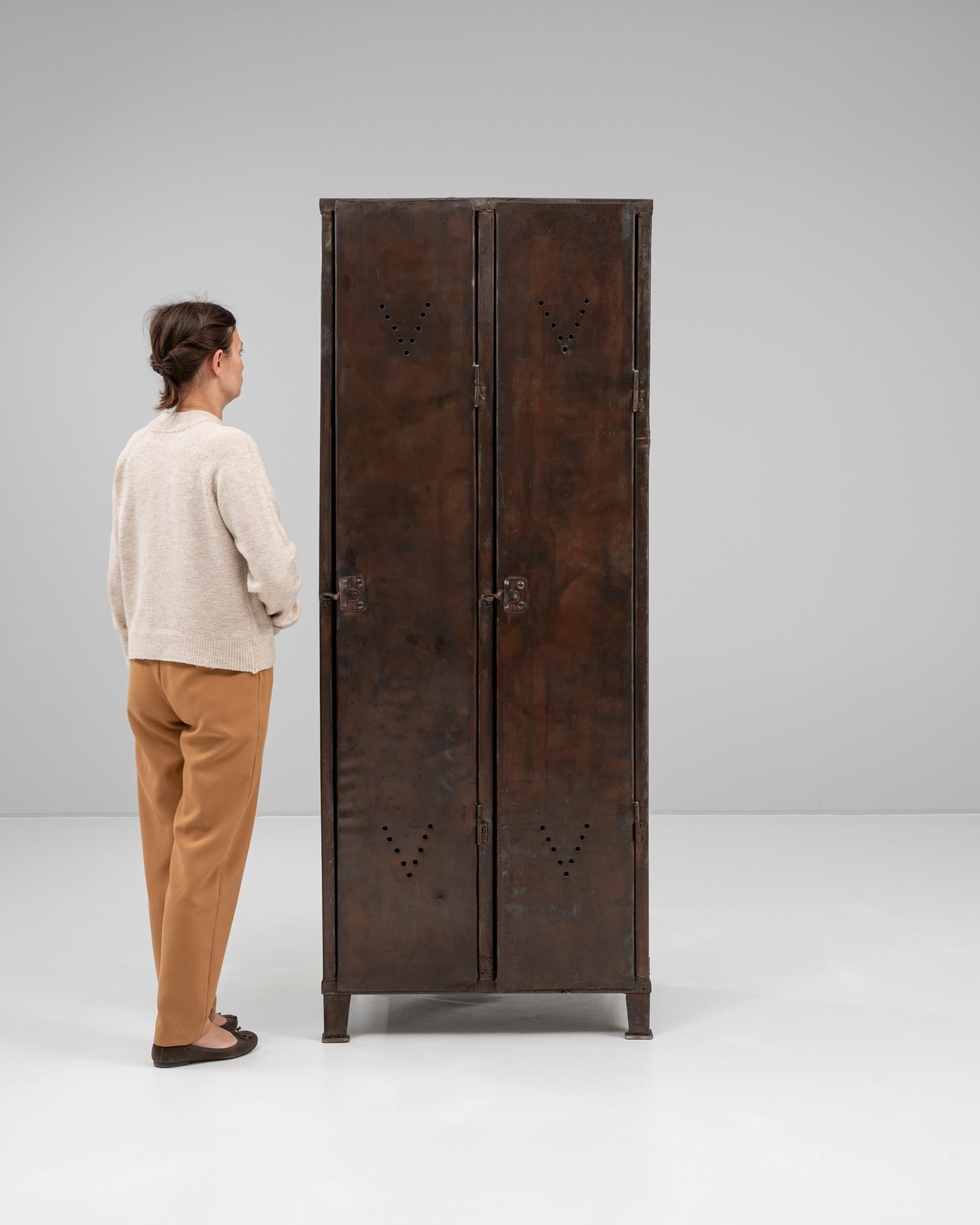 20th Century 1920s French Metal Cabinet For Sale