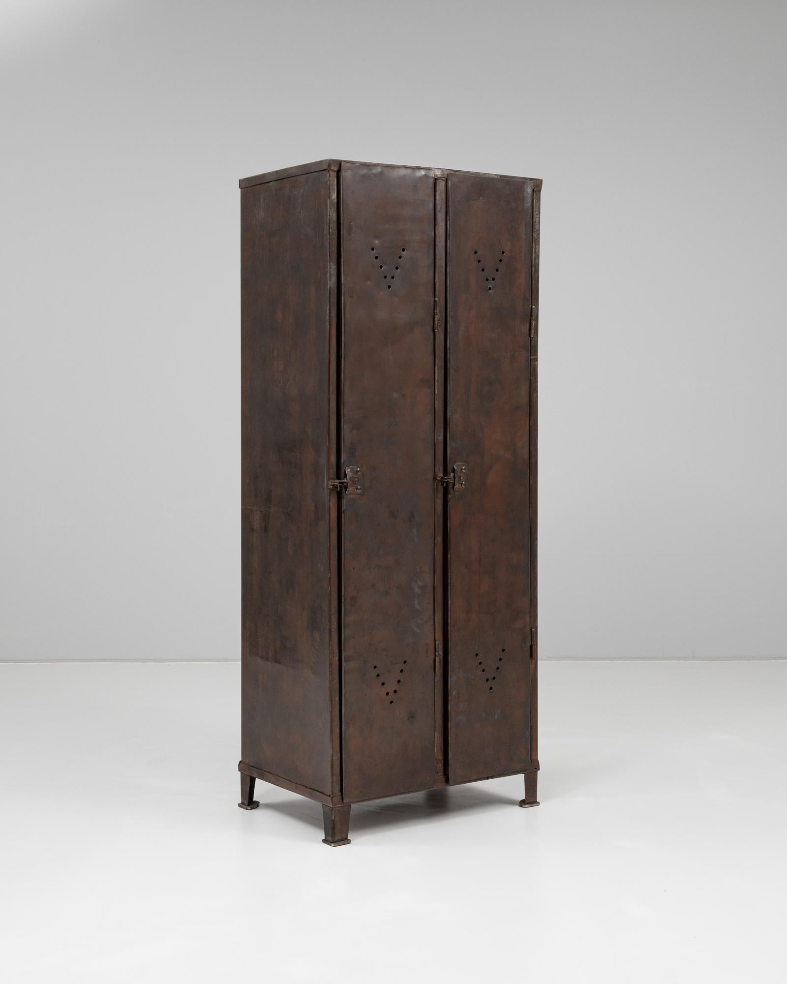 1920s French Metal Cabinet For Sale 4