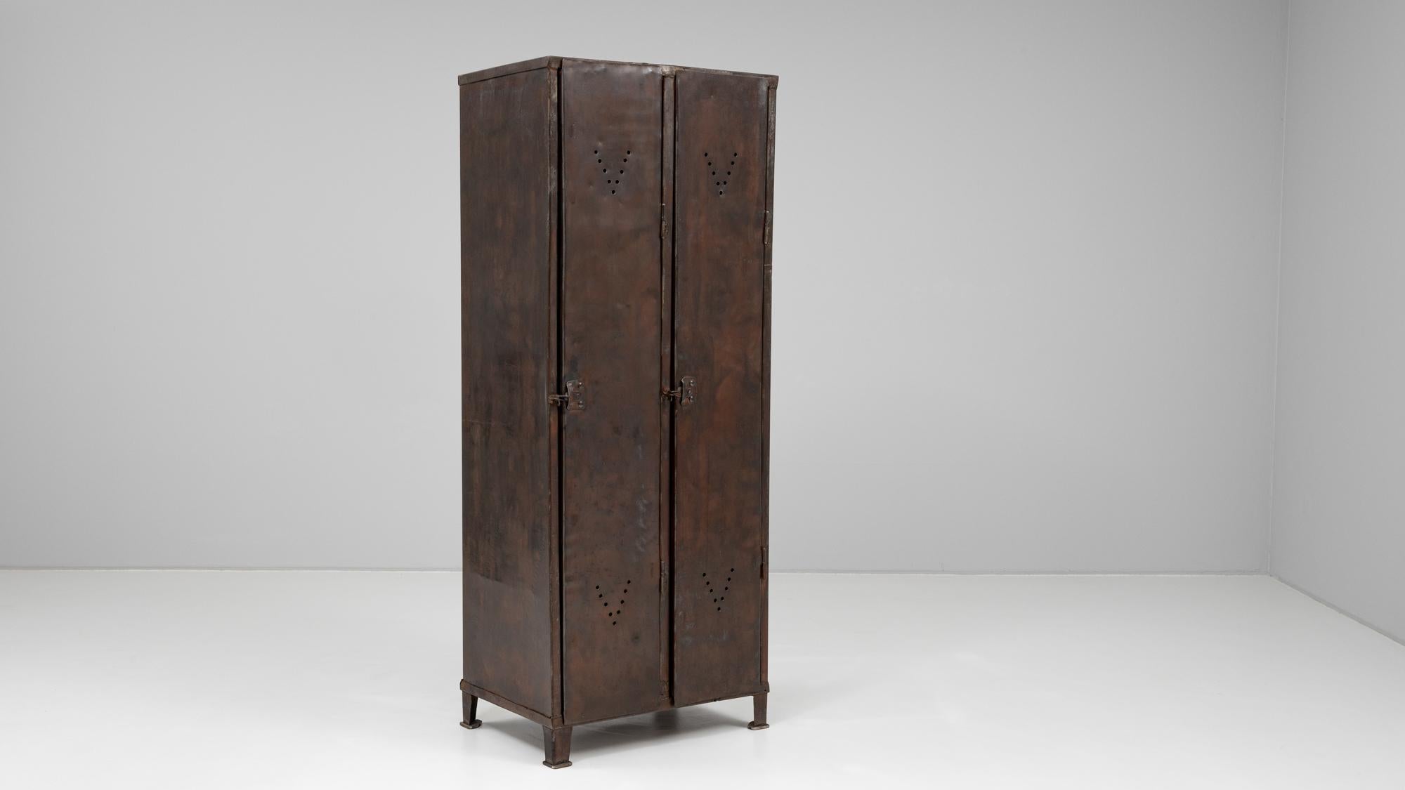 1920s French Metal Cabinet For Sale 5