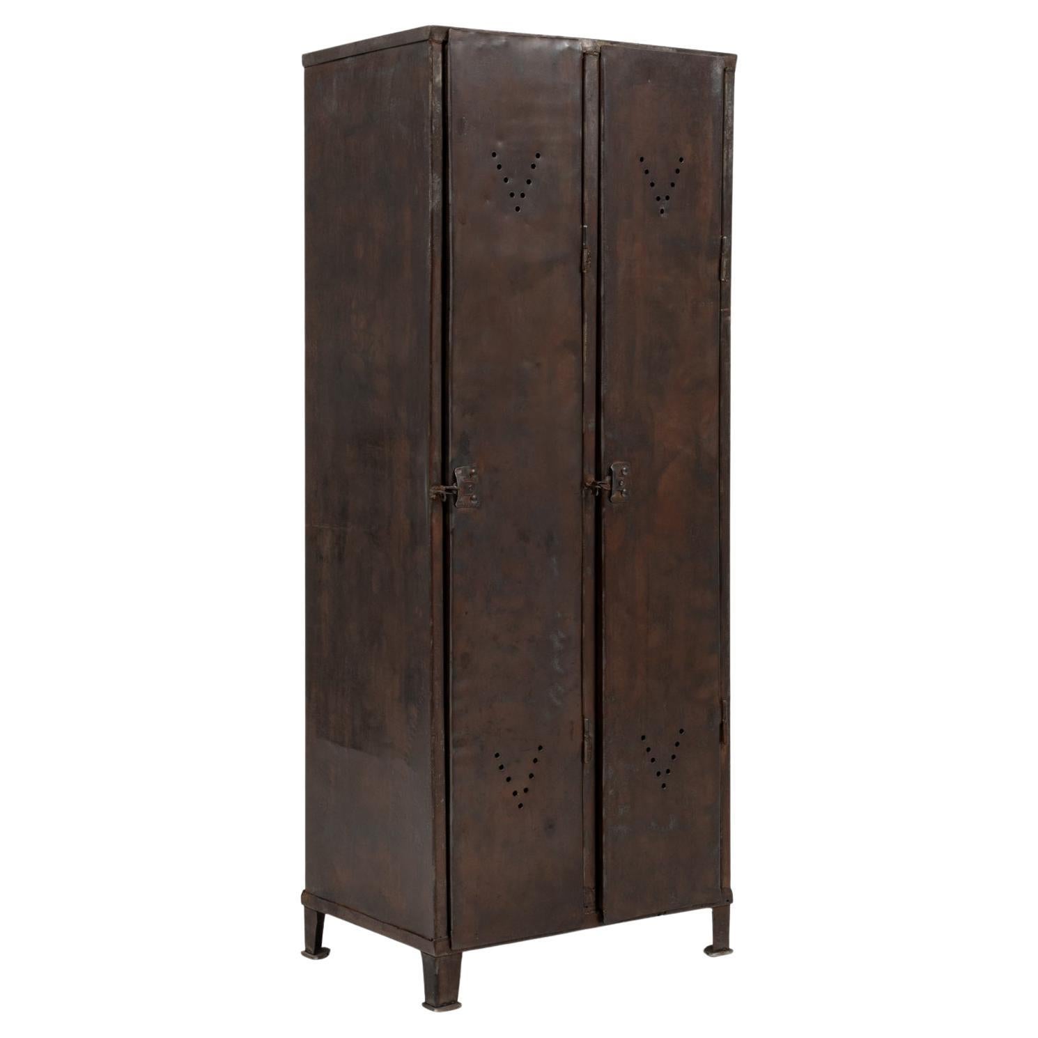 1920s French Metal Cabinet